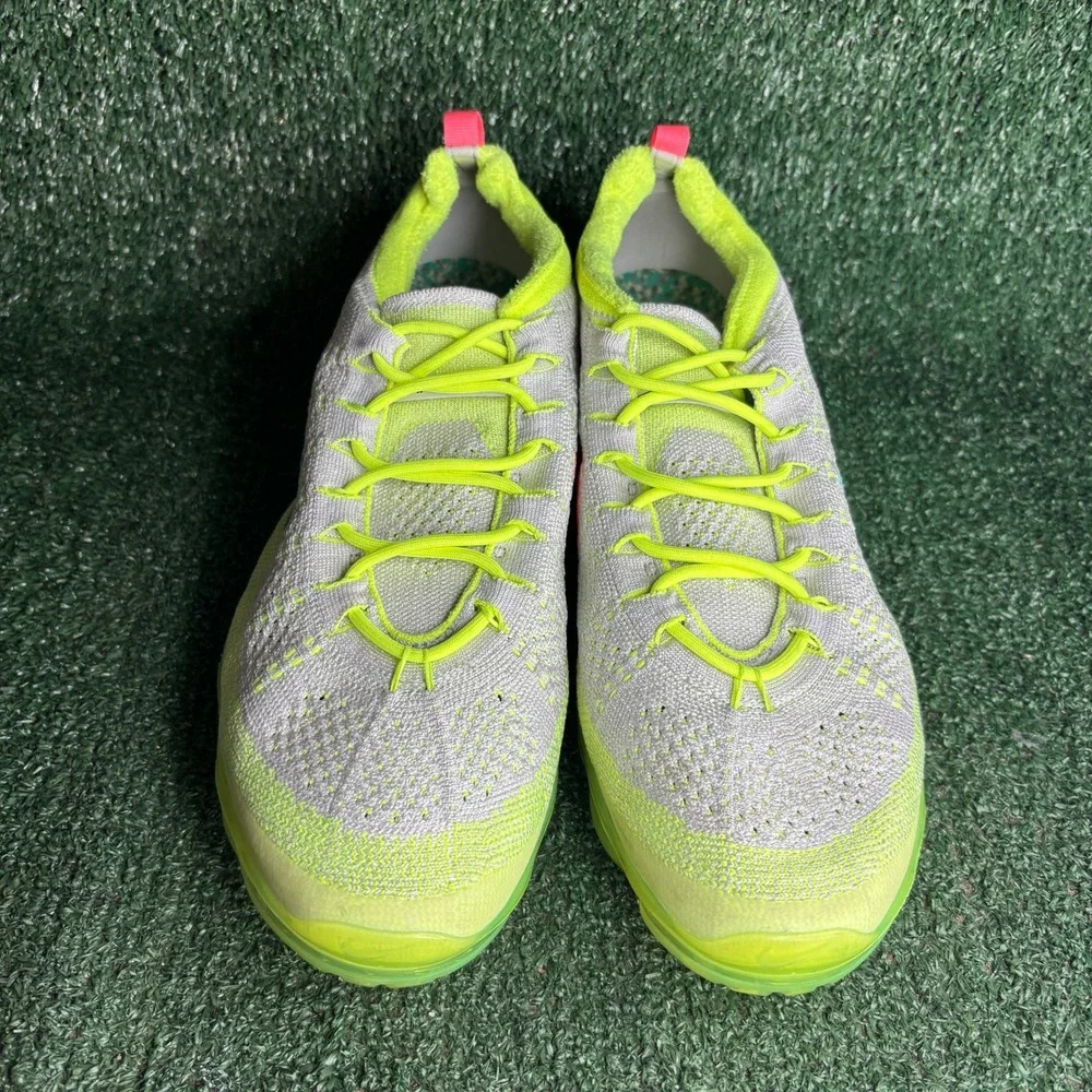 Nike Air VaporMax 2023 Flyknit Athletic Running Sneaker Vast Grey Volt Mens 12.5